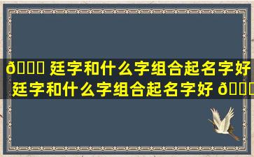 🕊 廷字和什么字组合起名字好（廷字和什么字组合起名字好 🐟 听女孩）